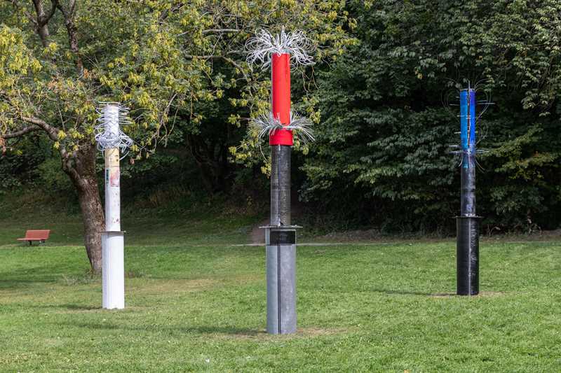 Admir Batlak, Good Day for Progress 1, 2 and 3, The Norwegian Sculpture Triennial, Oslo (2021). Photo by Adrian Bugge.