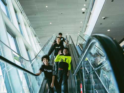 Skoleklasse på besøk på MUNCH