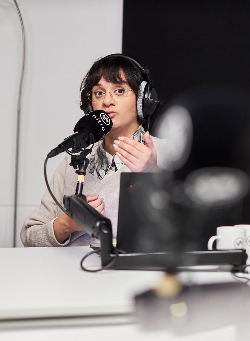 Zeenat Amiri, fra opptak av lydserien SOLO OSLO: din stemme. Foto: Kilian Munch © Munchmuseet