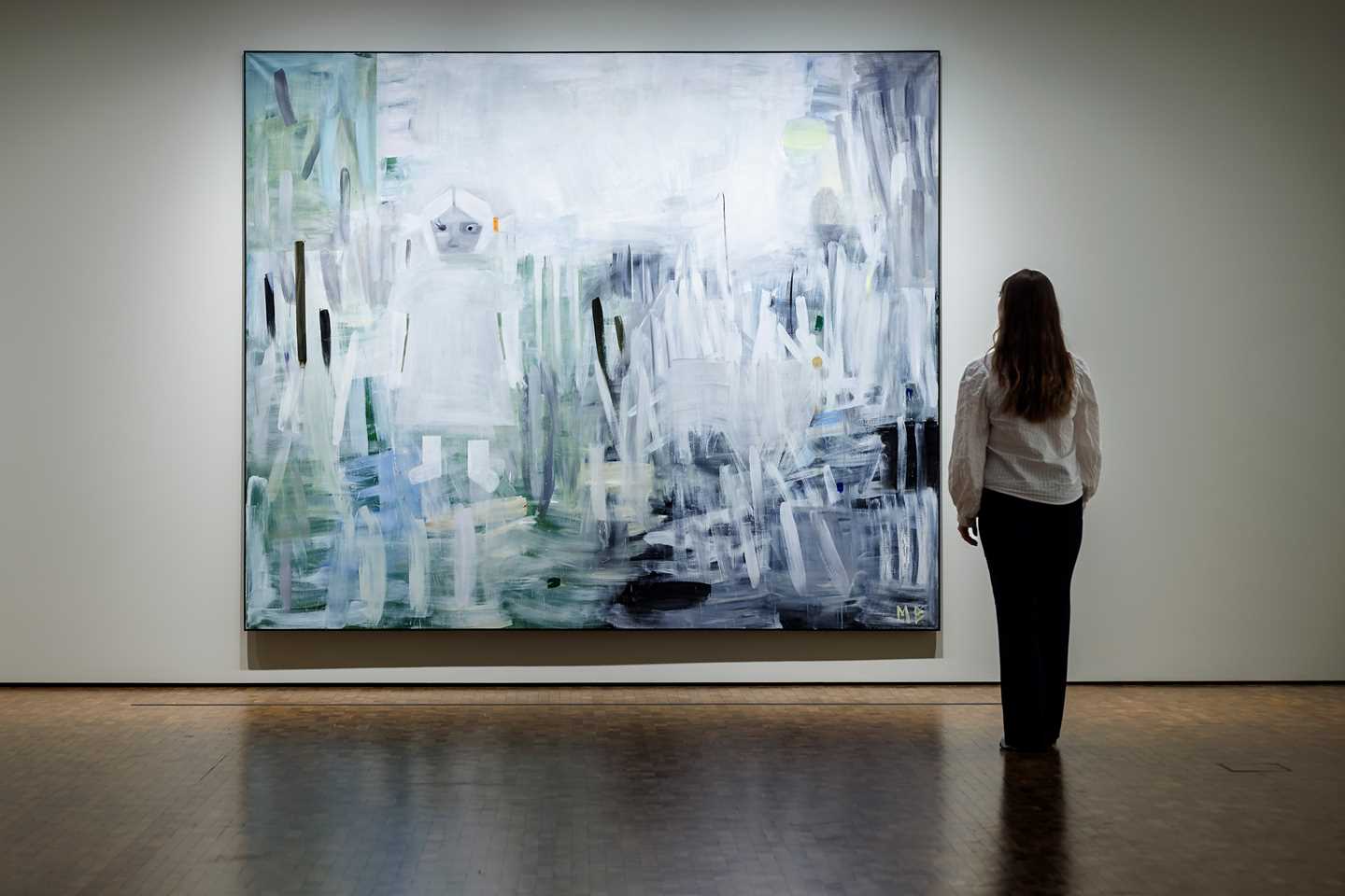 Installasjonsbilde fra utstillingen "Marianne Bratteli – Hjertebank". Foto: Kilian Munch © Munchmuseet