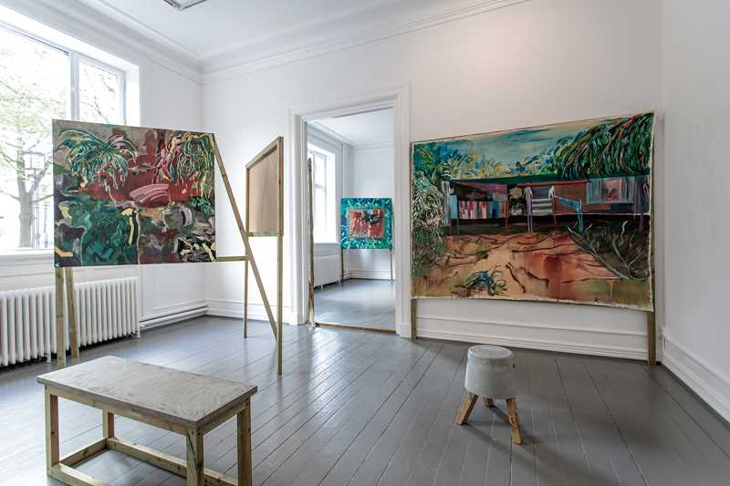 Apichaya Wanthiang, Driftwood and ghosthunters (2018). Installation view at Landsforeningen Norske Malere, Oslo. Photo by Niklas Lello. Courtesy of the artist and LNM.