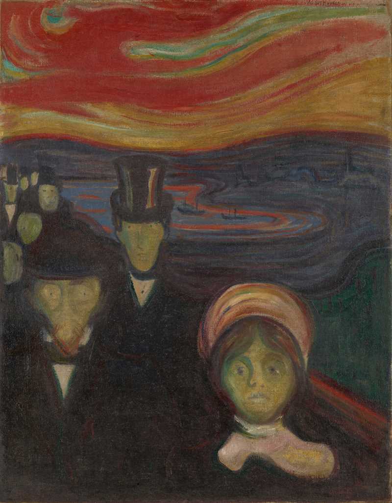 Edvard Munch: Anxiety. Oil(?) on canvas, 1894. Photo © Munchmuseet