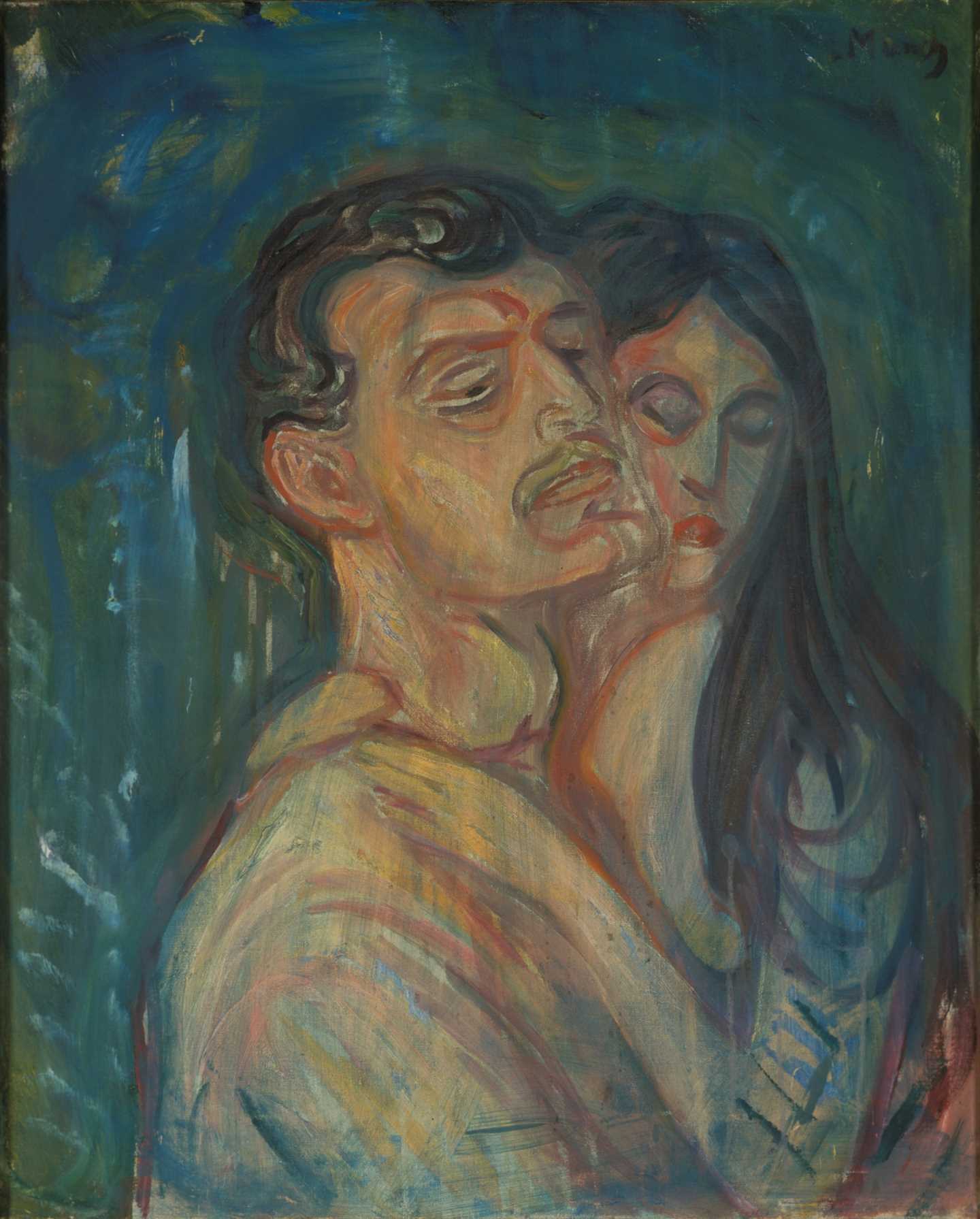 Edvard Munch: Hode ved hode. Olje på lerret, 1905. Foto © Munchmuseet