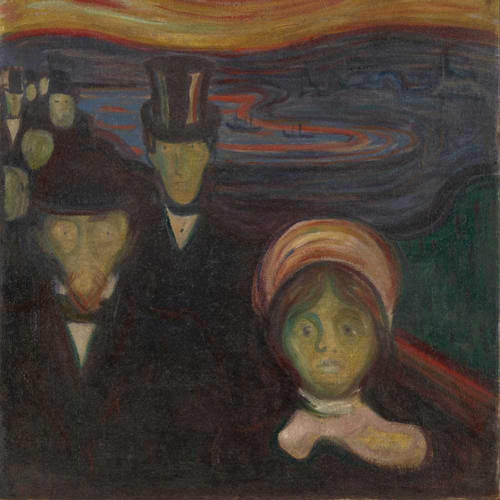 Edvard Munch: Angst. Olje(?) på lerret, 1894. Foto © Munchmuseet